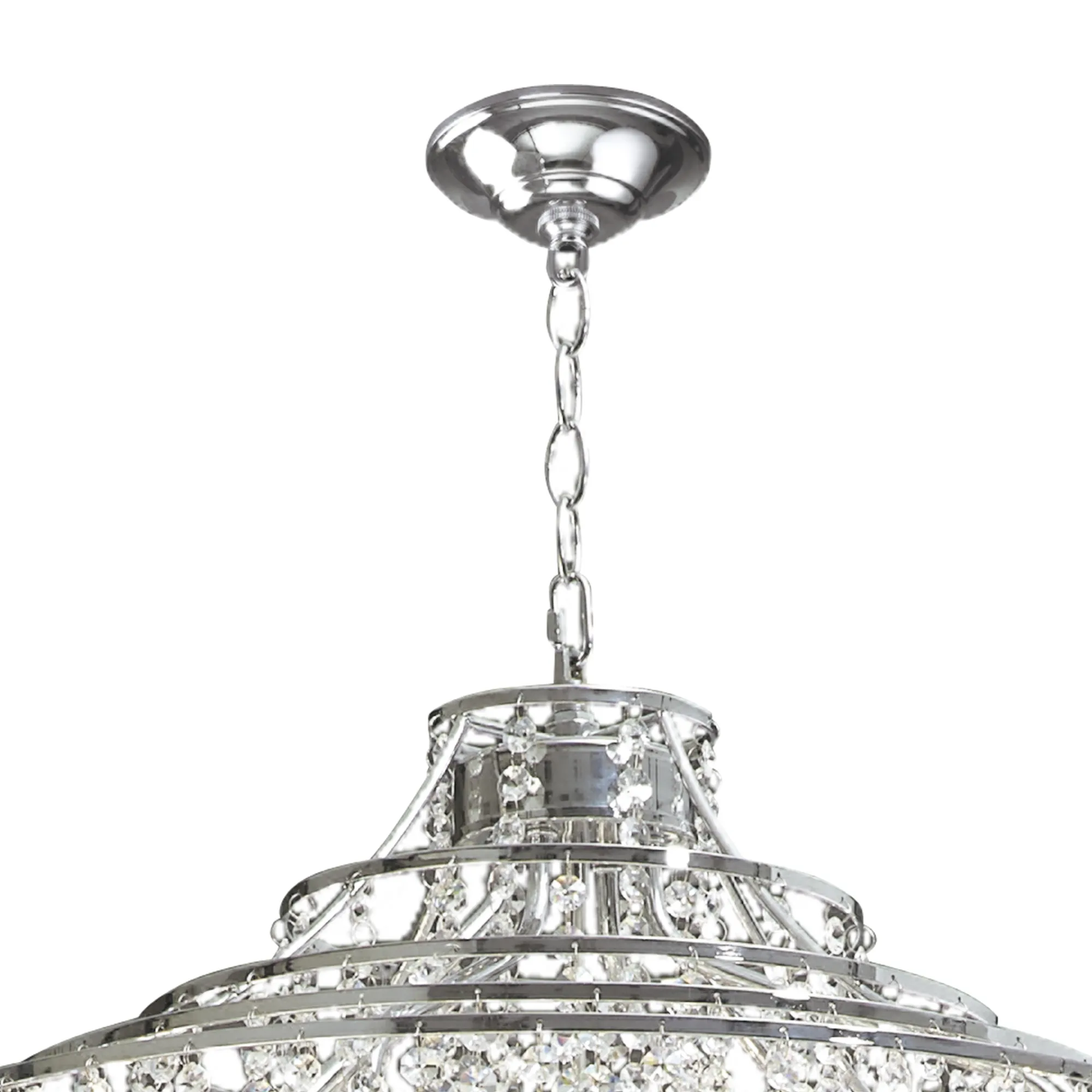 Inina Crystal Chandelier 9 Light (17kg) Polished Chrome IL30775  Diyas Inina Polished Chrome